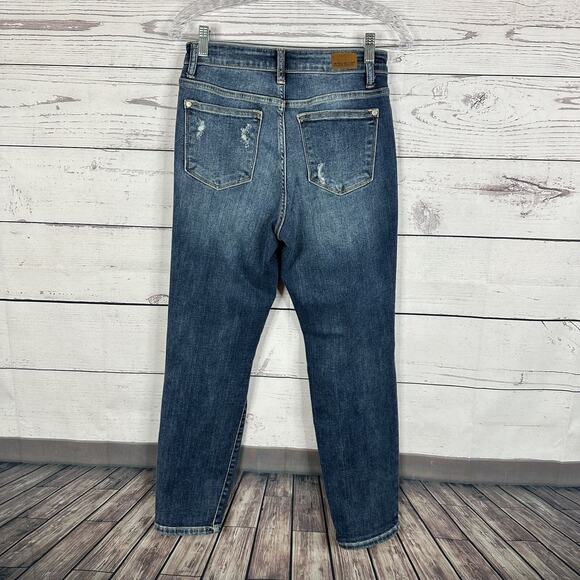 Judy Blue Jeans Womens 26 Blue Boyfriend High Rise Stretch Casual Minimalist - Picture 6 of 16